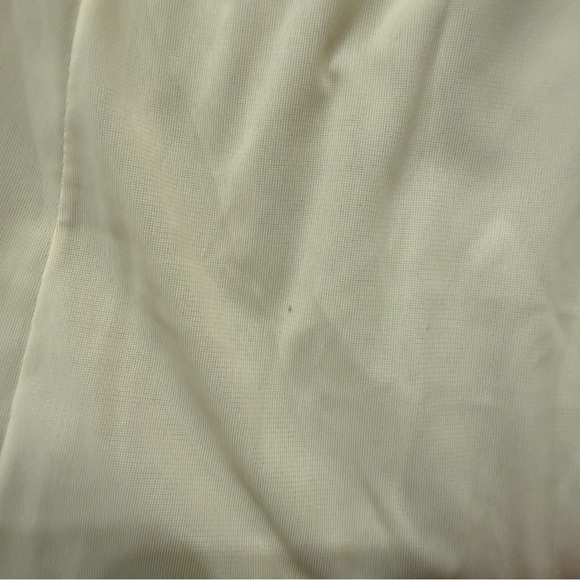 Vintage | women's medium cream half slip mini lingerie skirt with bow and lace - Picture 4 of 4